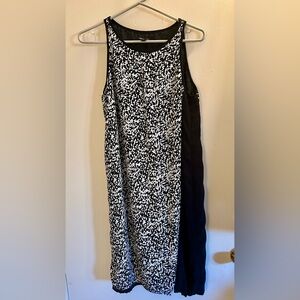 Mango Monochrome Abstract Print Dress